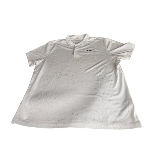 Nike Dri-FIT Victory Printed Polo White CU9841-100 Men's Sz XL Golf Sportswear - Picture 1 of 9